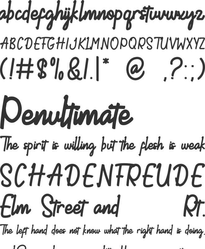 Demilton font preview