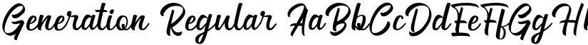 Generation Regular font