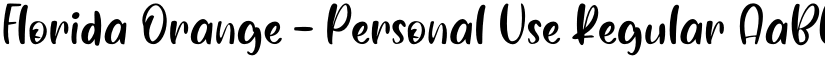 Florida Orange - Personal Use Regular font