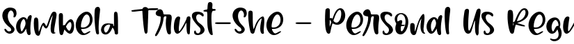 Sambeld Trust-She - Personal Us Regular font