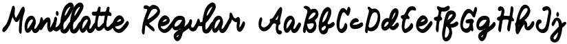Manillatte Regular font
