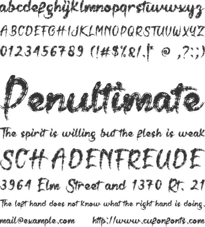 Terasu Brush font preview