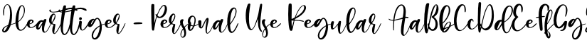 Hearttiger - Personal Use Regular font