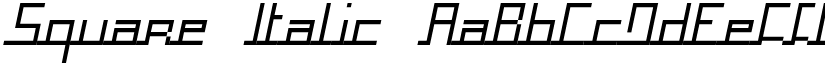 Square Italic font