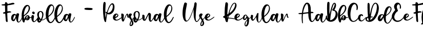 Fabiolla - Personal Use Regular font