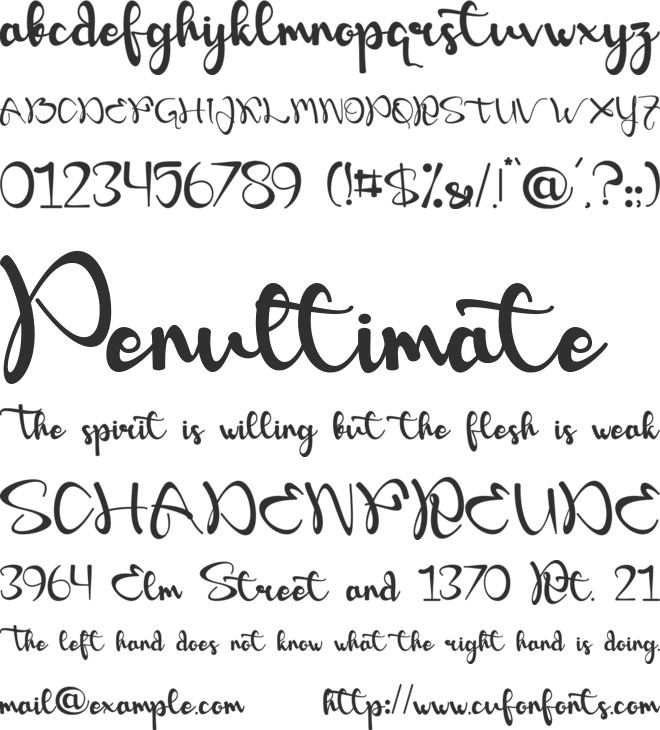 Blessed Valentine font preview