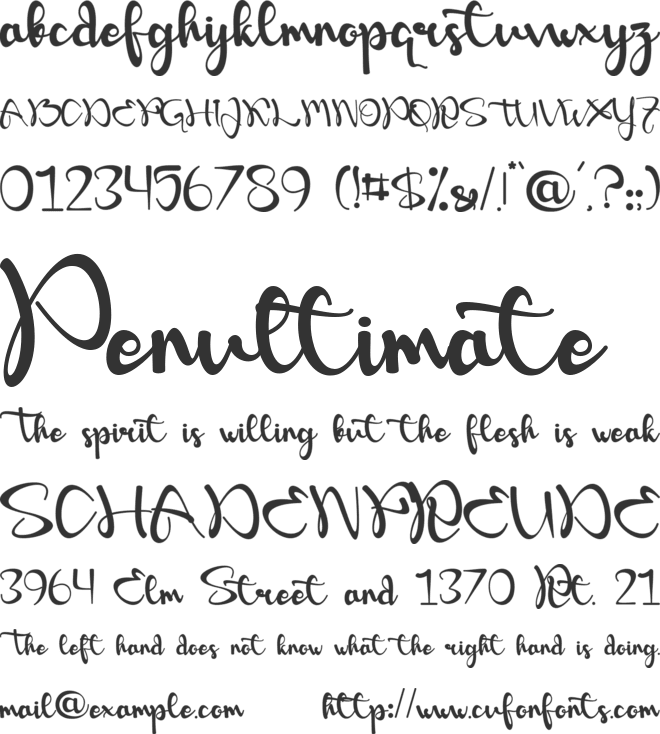 Blessed Valentine font preview