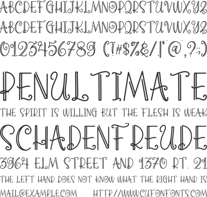 Cherry Parsley font preview