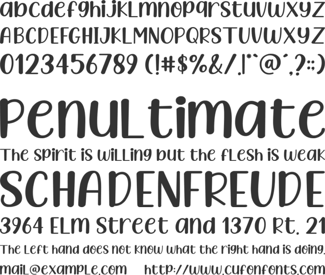 Milkyroad font preview