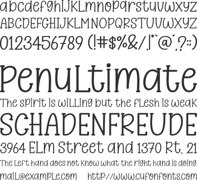 Shankster font preview