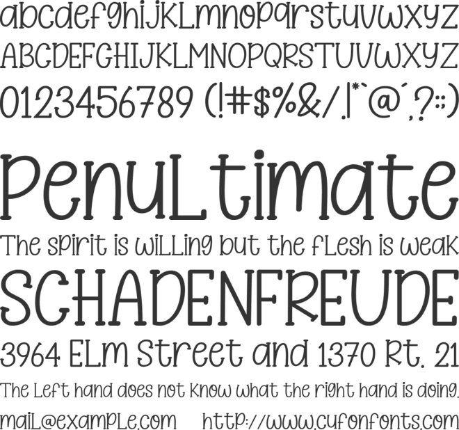 Shankster font preview