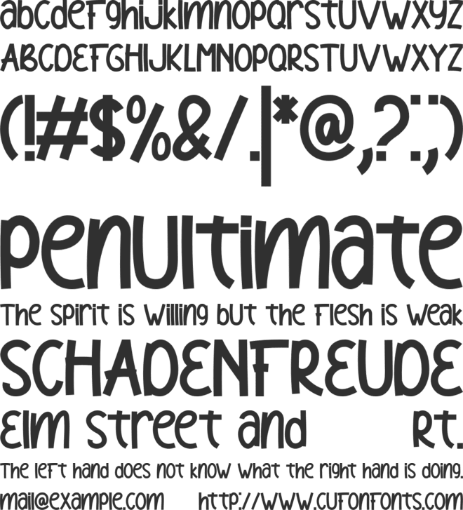 Takidos font preview