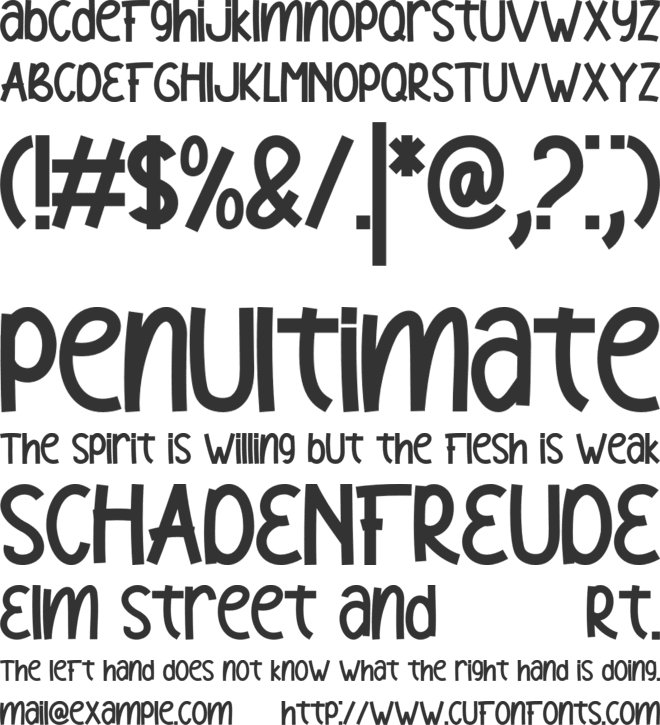 Takidos font preview