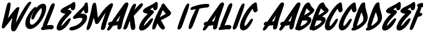 Wolesmaker Italic font