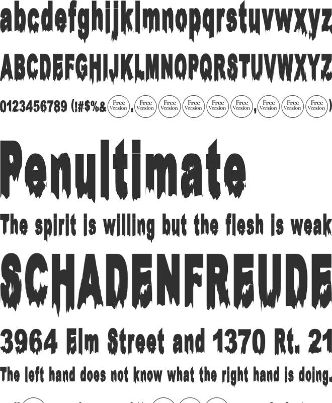 Dead Alone Free Trial font preview
