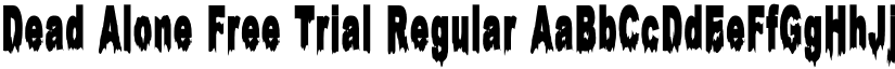 Dead Alone Free Trial Regular font