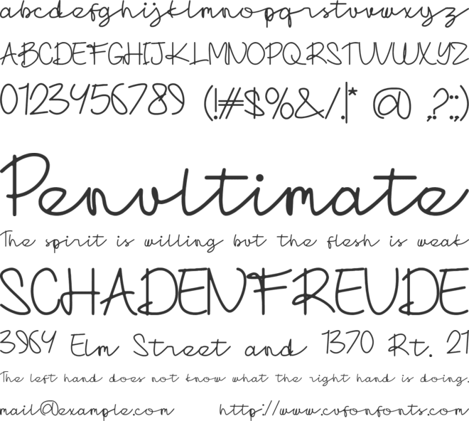 Lanxi Rexas font preview