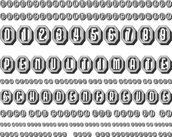 Octagon font preview