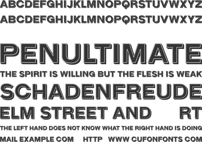 Comfort font preview