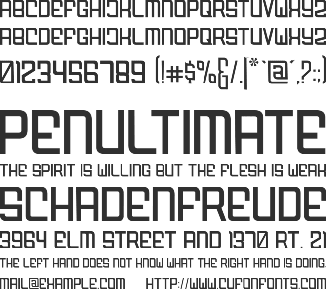 FODECUMBERS font preview