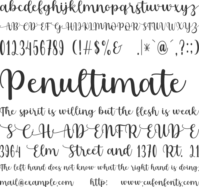 Magentha font preview
