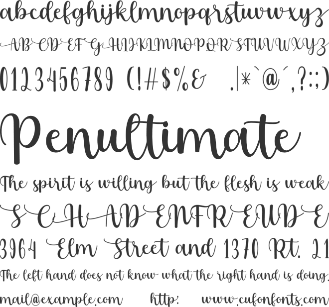 Magentha font preview