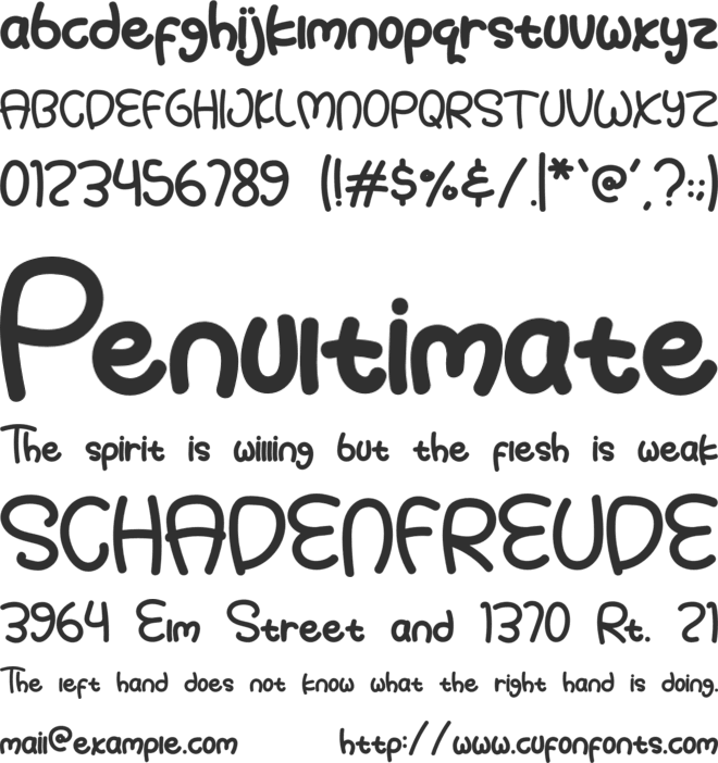 Summer Baby font preview