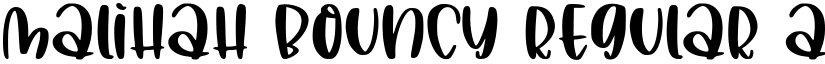 Malihah Bouncy Regular font