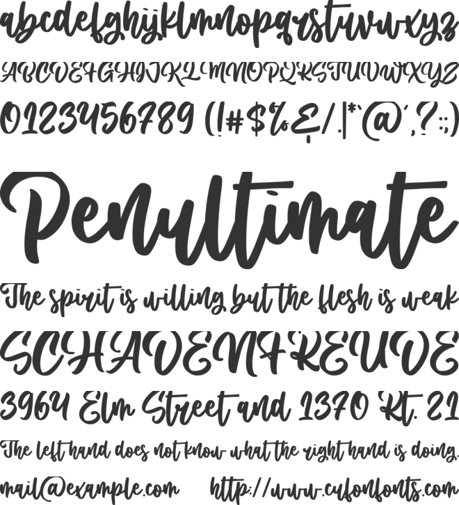 Milky Rainbow font preview