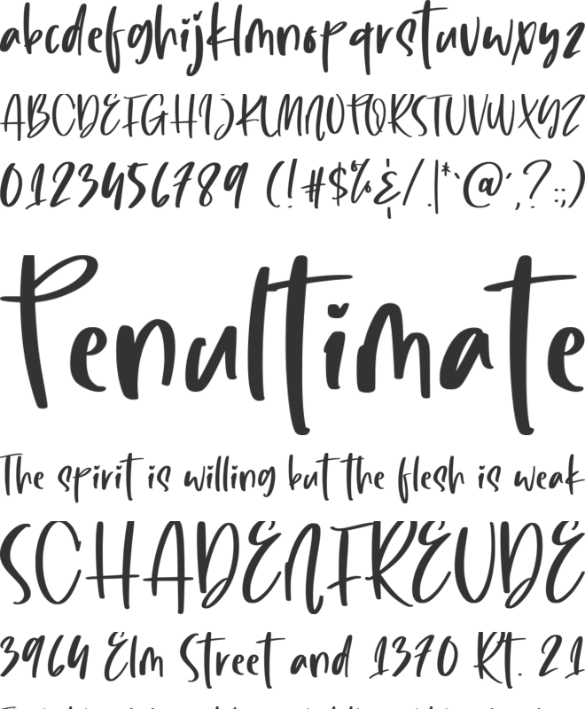 Lovely Purple font preview