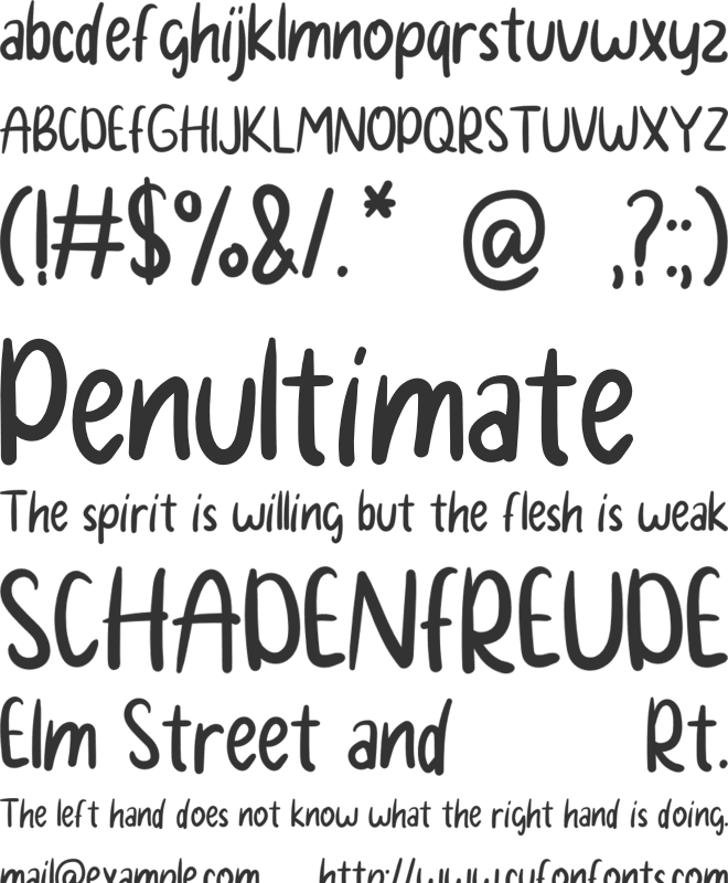 Paceklik font preview