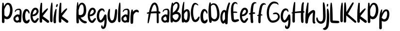 Paceklik Regular font