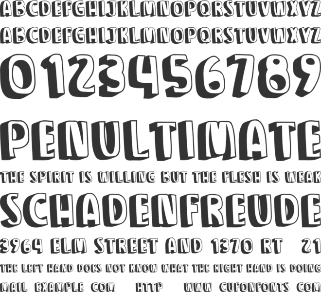 Party Kiwari font preview