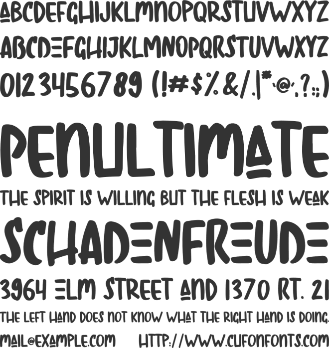 Regist Bong font preview