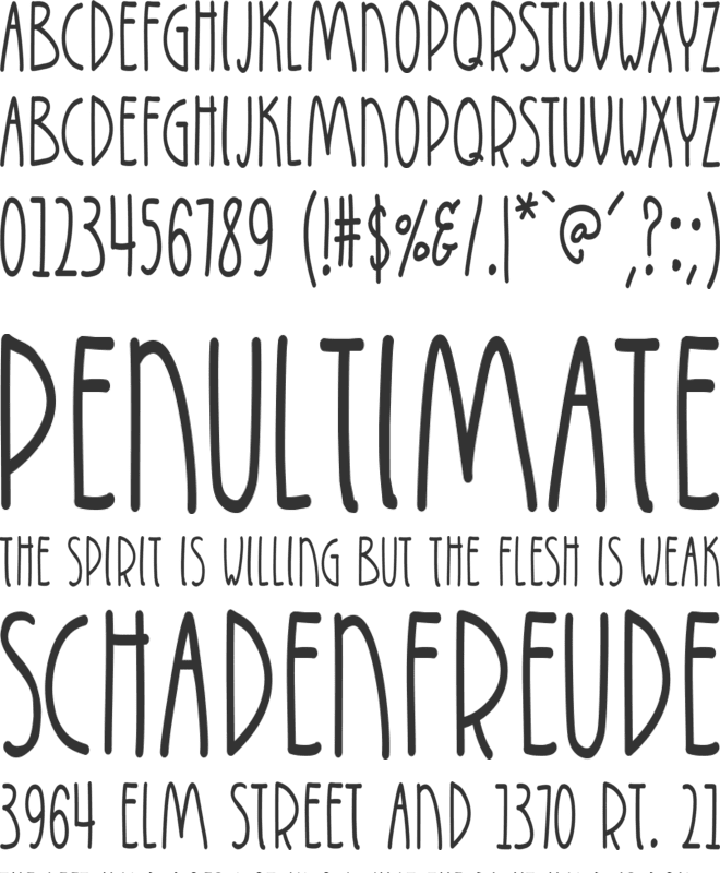 K26Infinitus font preview