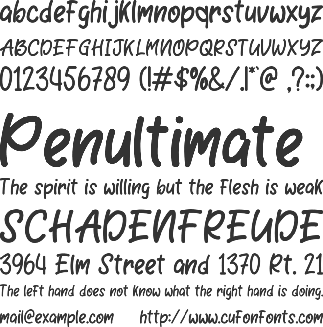 Vanilla Blue font preview