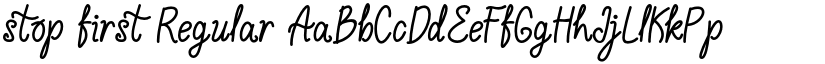 stop first Regular font