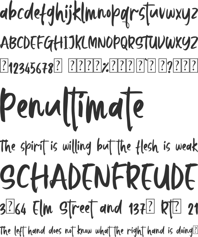 AlphaBee font preview
