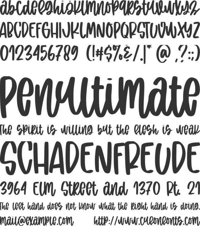 sweet doughnut font preview