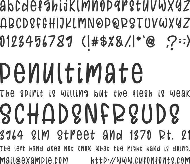 Misterfun font preview