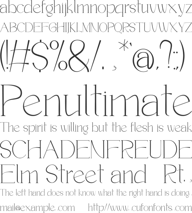 Romentic font preview