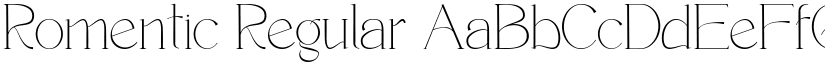 Romentic Regular font