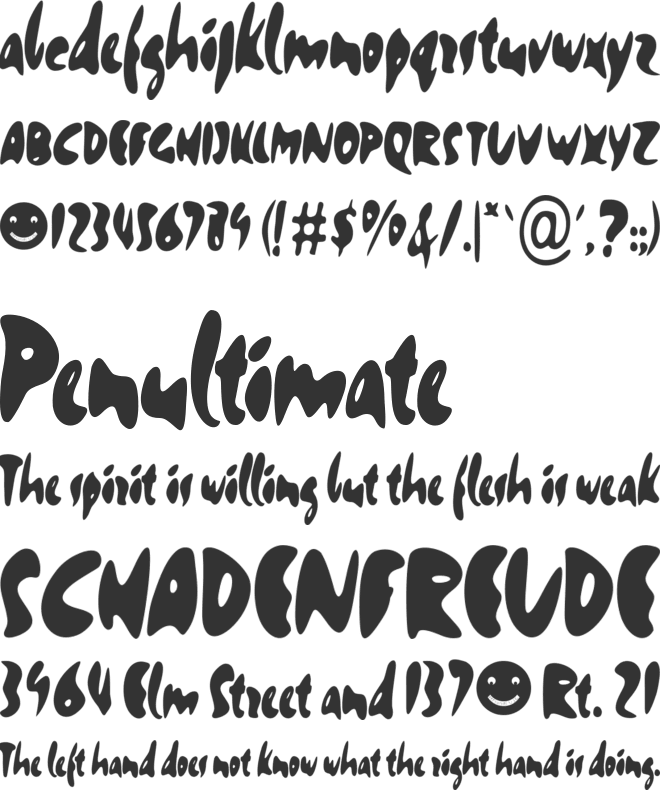 Bodyguard font preview