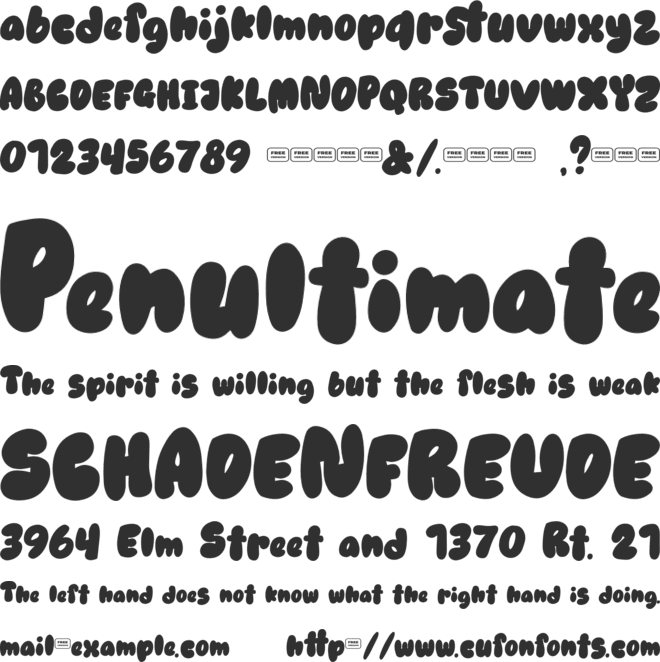 Ubie Free Trial font preview