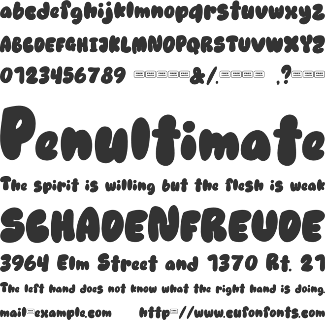 Ubie Free Trial font preview