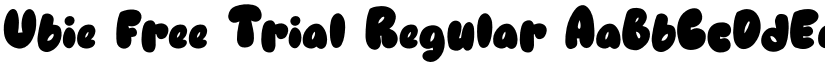 Ubie Free Trial Regular font