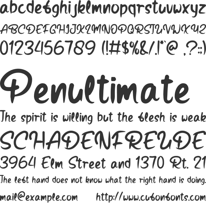 South Sea font preview