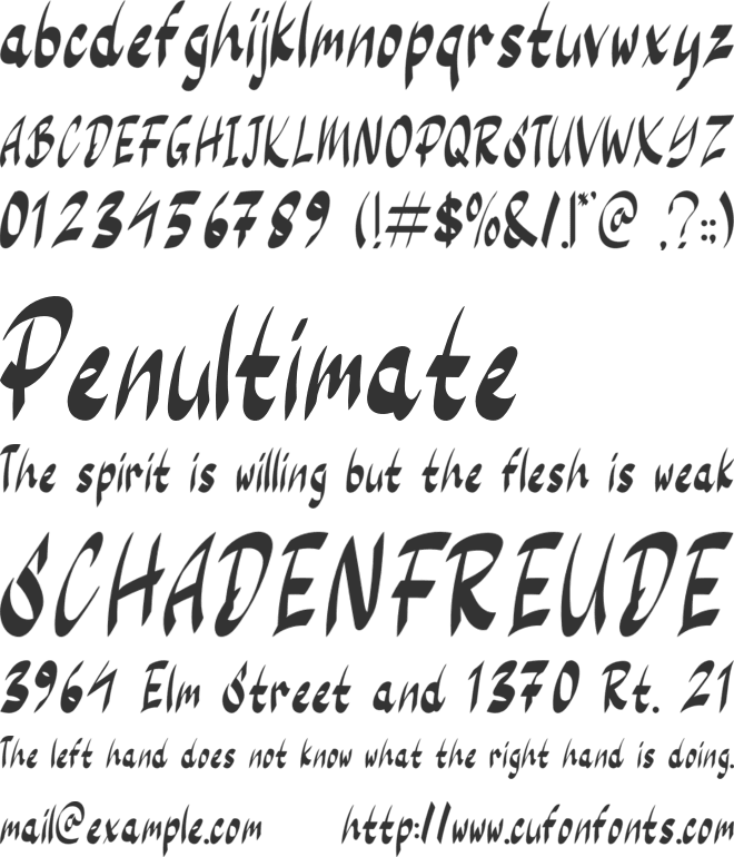 Rainy Season font preview