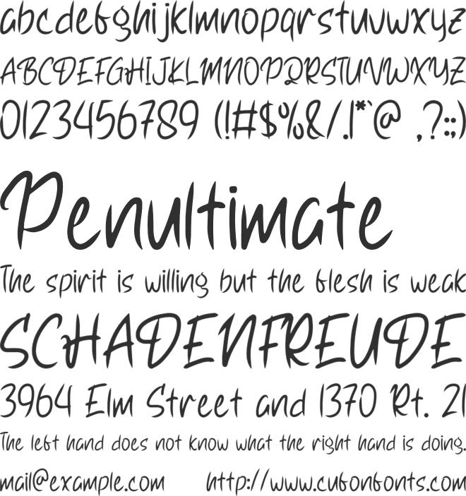 Night font preview