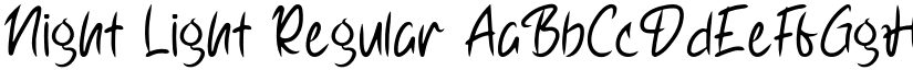 Night Light Regular font
